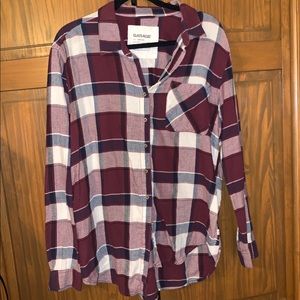 Burgundy/ Navy Flannel